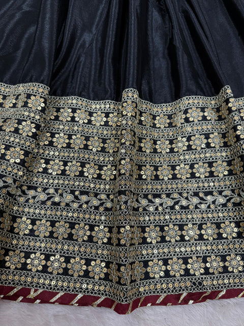 New Chinon SilkThred with Sequnce work Gown