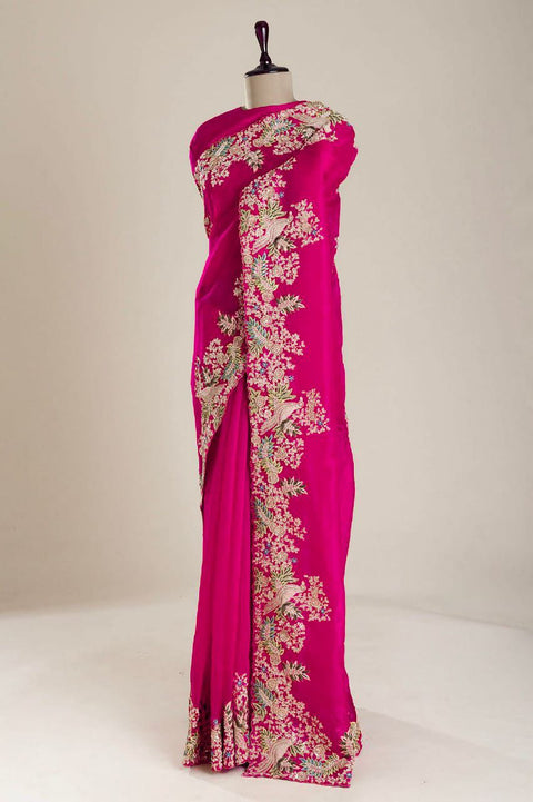 NEW ZIMMY CHU DESIGNER HEAVY EMBRODERY WORK SAREE