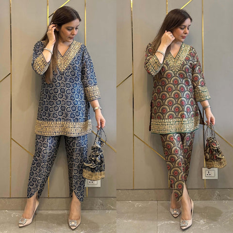 NEW SUPERHIT TRENDING FESTIVE COLLECTION CO-ORD SET