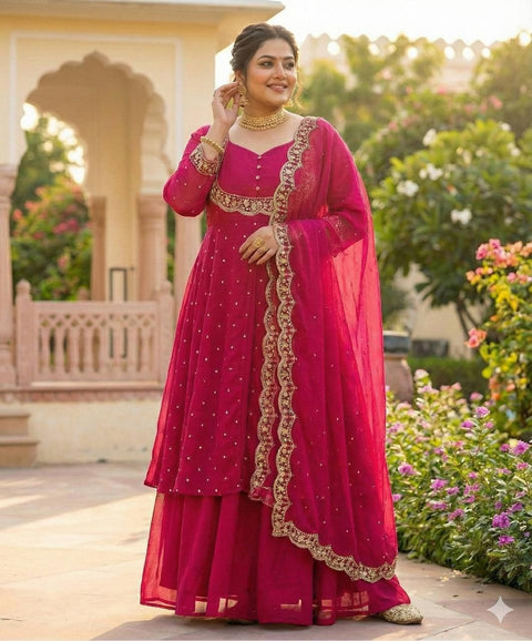 New Beautiful Stunning Cape Top in Radiant  Colours, Paired With a  Skirt And Dupptta