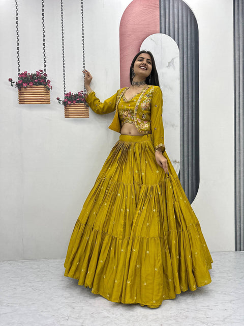 New Premium Heavy Thread and Sequence Work Lehenga