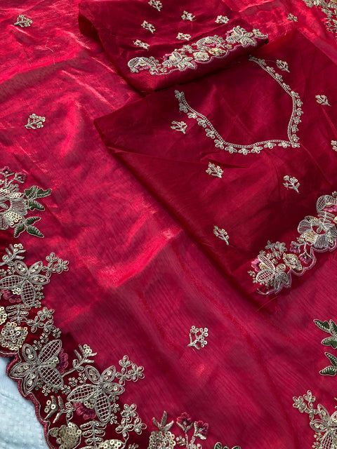 New Launch Party Wear Soft Fendy Chiffon Saree