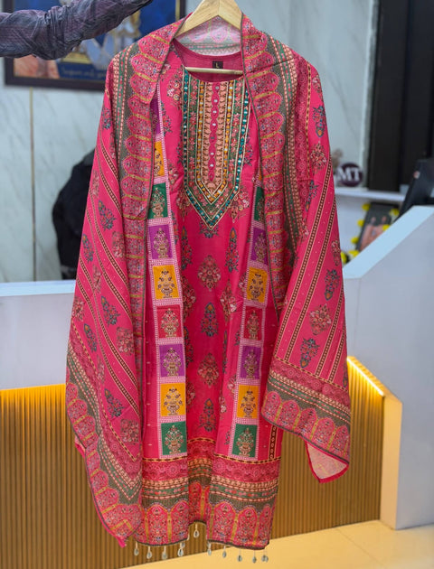 New Premium DIYA PINK  READYMADE Suit