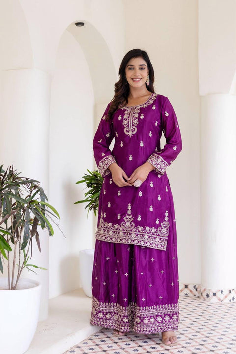 New Chinon Silk Embroidery Sequence Design Work dress