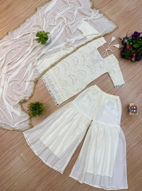 New FESTIVAL SPECIAL SHORT SUIT WITH DUPATTA & PLAZZO