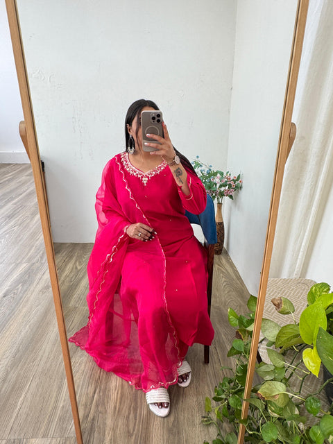 New Super Trending Embroidery cording work ready to wear saree with full koti
