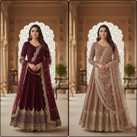 New Premium Designer Anarkali Two Piece Set