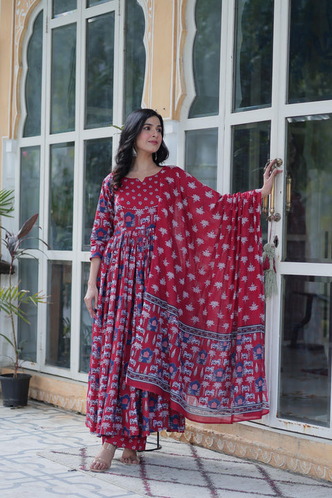 New PREMIUM READYMADE  KURTI WITH PANT & DUPATTA SET