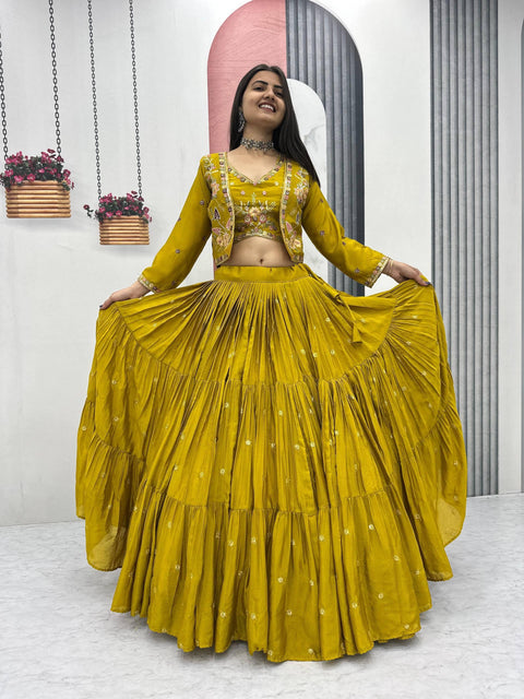 New Premium Heavy Thread and Sequence Work Lehenga