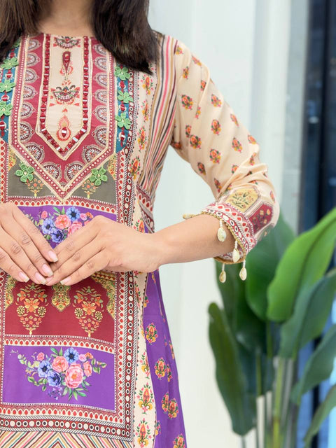 New Beautiful JASOOD FULL ANARKALI KODI  ROUND set