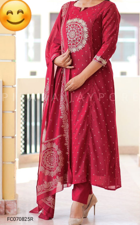 New  Bottom-premium cotton Anarkali set