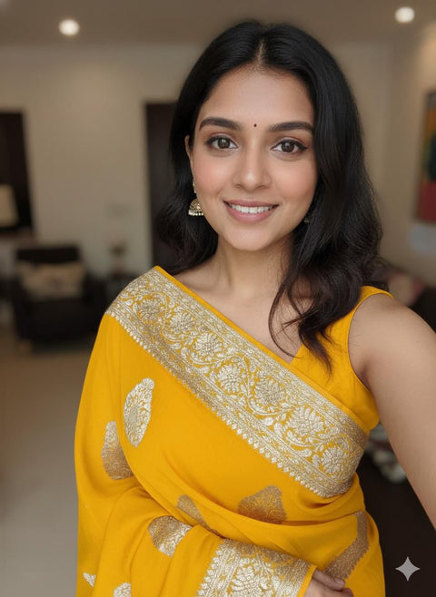 New ArrivalsViscose Georgette Saree With Running Blouse