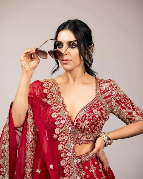 New Premium Malai Satin Embellished With Beautiful Thread Embroidery lehenga