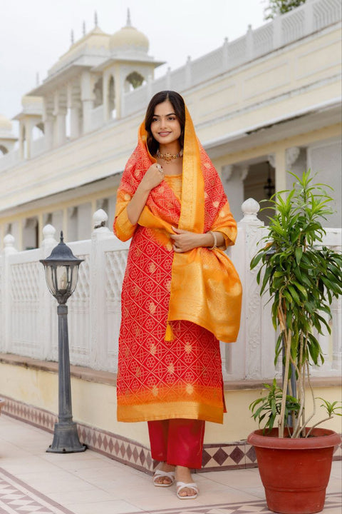 New Premium PURE CHANDERI COTTON Kurti with DUPATTA SETS