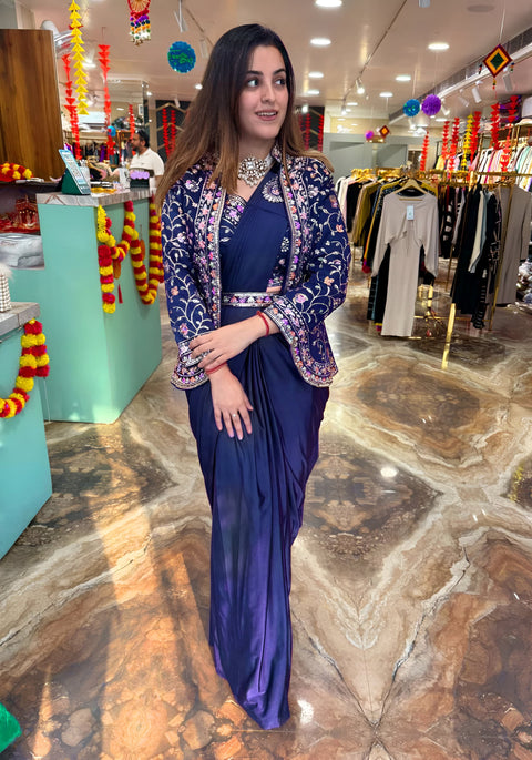 New Super Hit Ready To Wear Saree With Jacket Saree