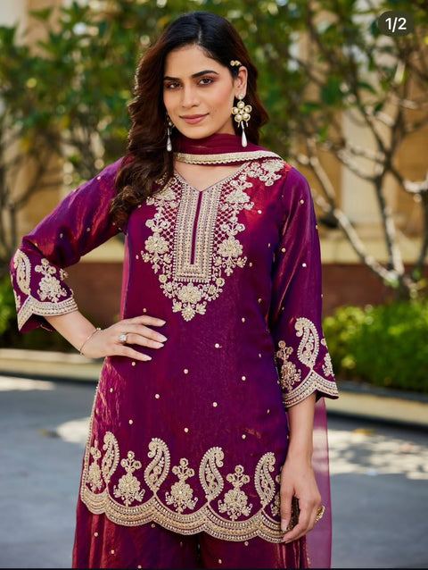New Design Trending  Reddy To Wear Look Design Top&Sarara&dupatta