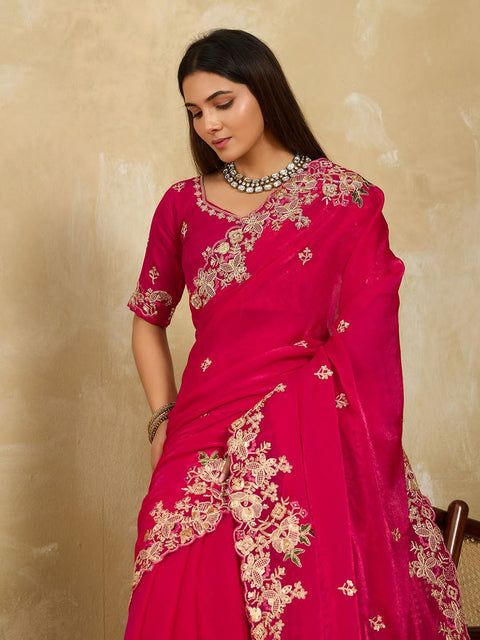 New Launch Party Wear Soft Fendy Chiffon Saree