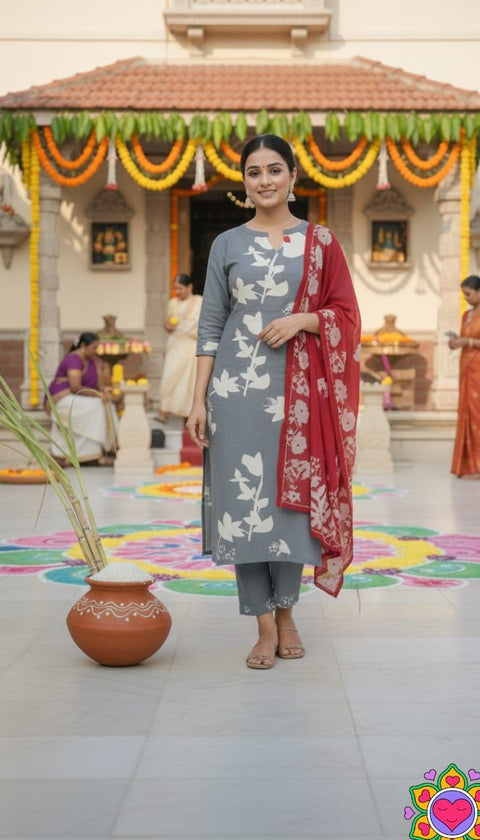 New Premium SLUB COTTON & OLL OVER PRINTED  Dres