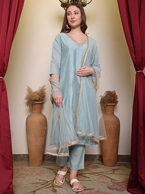 New Beautiful CHANDERI SILKSILK BLEND kurti