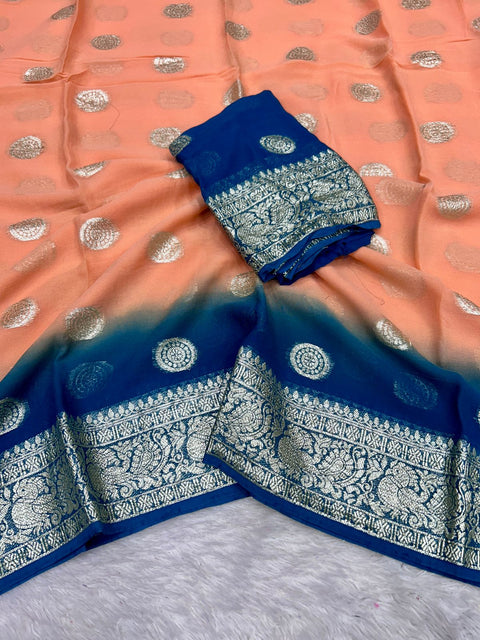 New Arrivals Pure Viscose Georgette Handying Saree