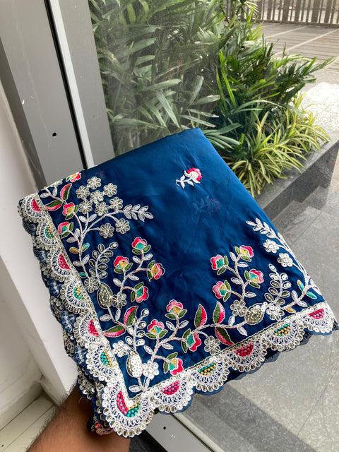 New Beautiful Maharani   Party Wear Soft Rangoli  Silk Saree