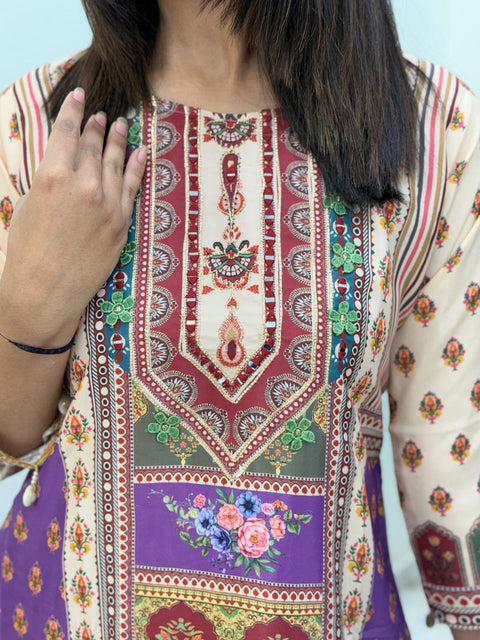 New Beautiful JASOOD FULL ANARKALI KODI  ROUND set