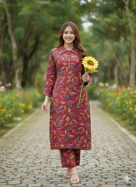 New REGULAR AND DAILY WEAR HEAVY STRAIGHT KURTI PANT SET