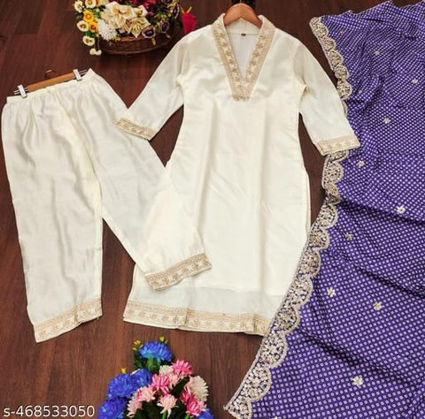 New PRESERNTING NEW  STYLISH DESIGNER HEAVY  ROSE GOLD EMBROIDERY WORK WITH PENT