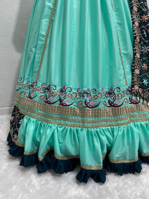 New NAVRATRI SPECIALHEAVY EMBROIDERED SEQUENCE WORK lehenga