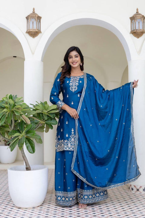 New Chinon Silk Embroidery Sequence Design Work dress
