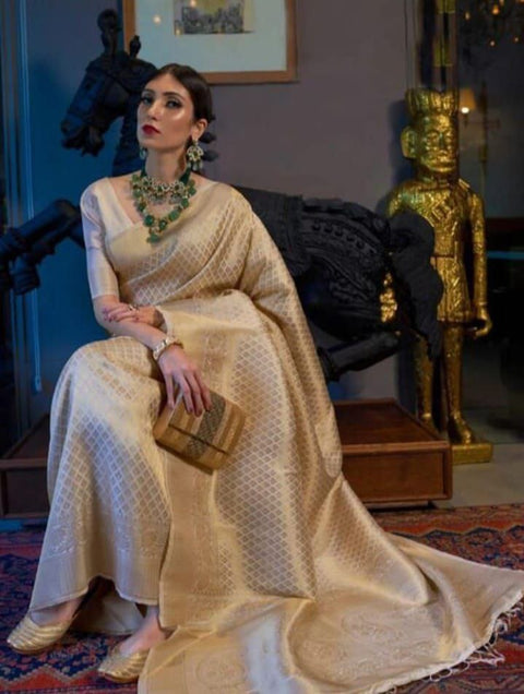 New Premium BANARASI SOFT LICHI SILK Saree