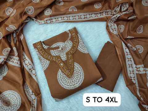 New Premium JAIPURI FABRIC  KURTI & PENT WITH DUPATTA
