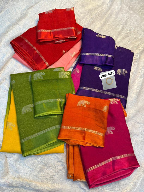 New arrivals Pure viscose soft Jute Khadi fabric saree