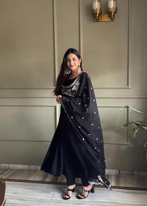 New Premium HEAVY PURE FOX GEORGETTE FABRIC Gown