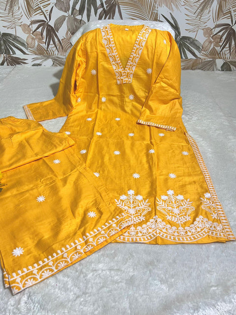 New PURE REYON FABRIC WID LAKHNAVI  STYLE WORK