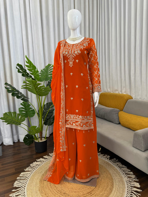 New Premium Elegant Ethnic WearCrafted in Classy Tones with Premium Fabric Designer Palzoo Set