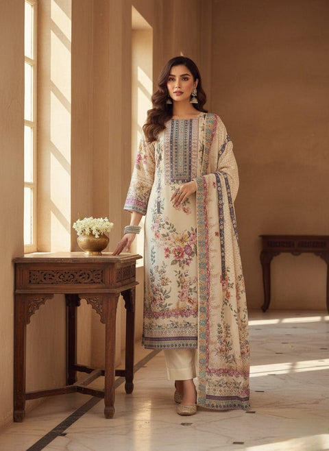 New Premium digital prints and hand embroidery and hand worksSilks Suit
