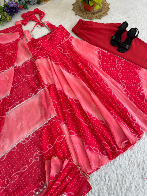 New Festival, MarriageSeason ,Party Wear Look Pure Gerorrget Chiffon  Gown