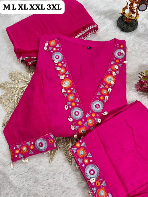 NEW Pink RANI  Colour HEAVY  3 PIECE SET