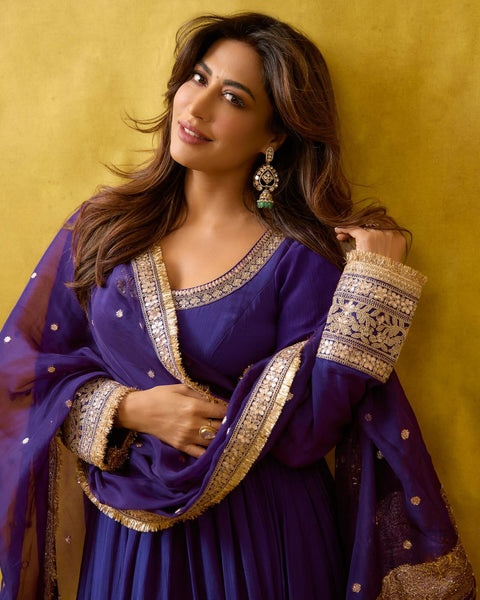 NEWLY LAUNCHED DESIGNER ANARKALI GOWN WITH ELEGANT DUPATTA