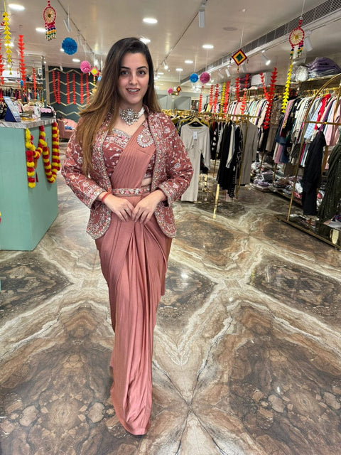 New Super Hit Ready To Wear Saree With Jacket Saree