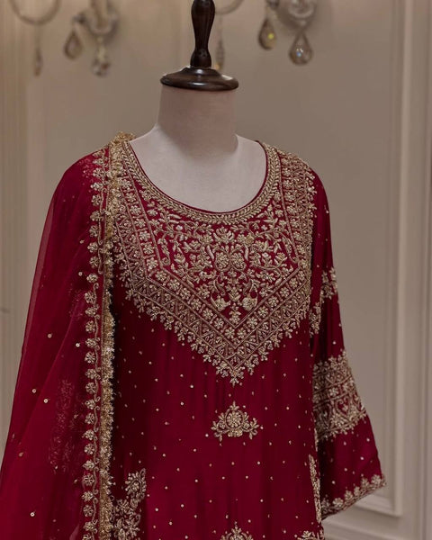 New beautiful wedding Elegant Embroidered Sequence Work Beautiful Designer Set