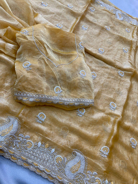 New Launch Party Wear Soft  Fendy Satin silk Saree