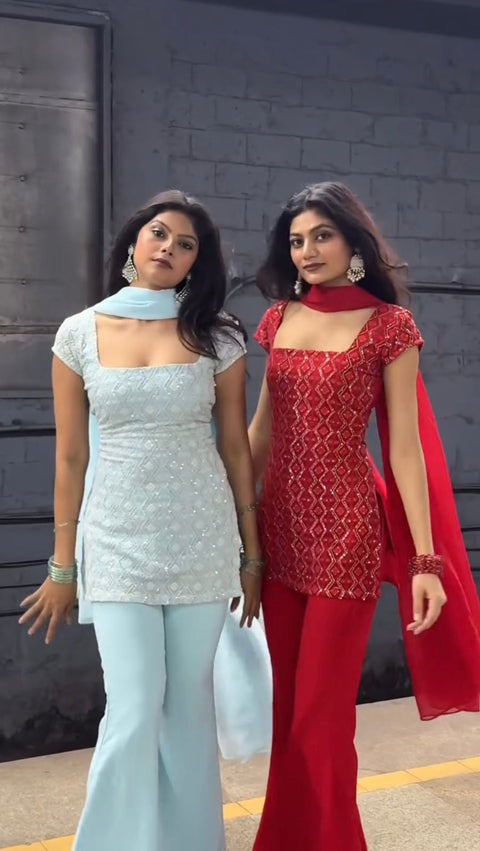 New Crafted in Classy Tones with Premium Fabric & Detailing kurti with duppta