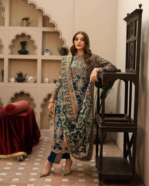 New Designer Party Wear Look Top-Plazzo and Dupatta