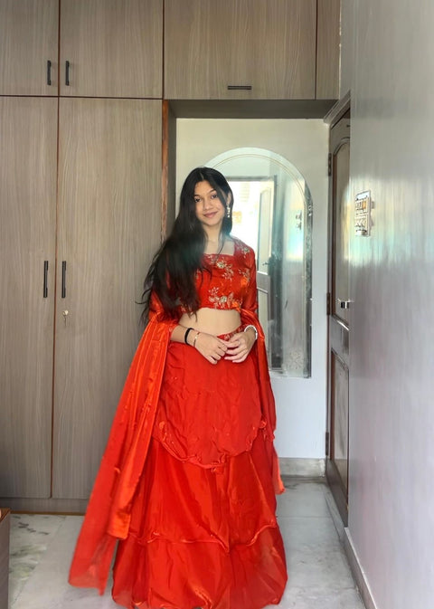 New Beautiful Heavy quality Frenddy Fabric designer festive wear Lehenga