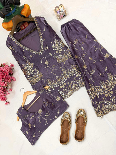 NEWLY LAUNCHED KURTI BLOUSE-PLAZZO SET