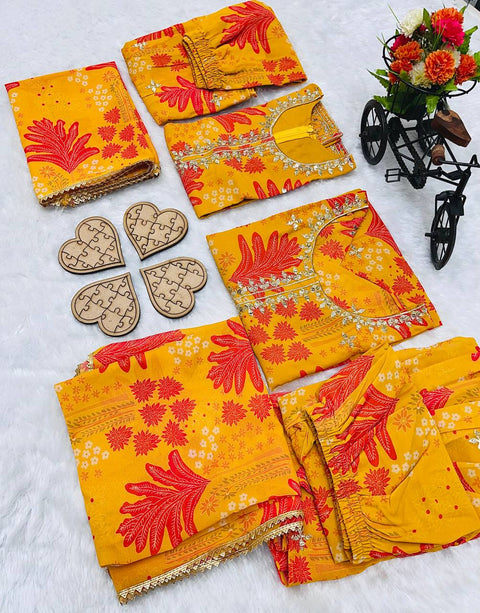 New PREMIUM DESIGNER READYMADE TOP PLAZZO & DUPATTA