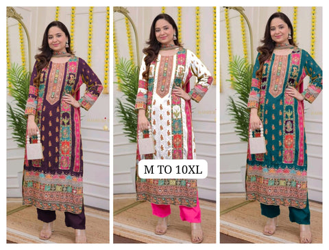 NEW LAUNCHING digital printssequin embroidery and lace detailings Pakistani Suit