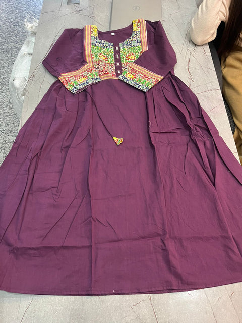New premium cotton febricDesigner heavy kurti plazzo set